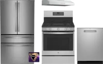 4 Piece Package Includes Refrigerator, Range, Hood And Dishwasher